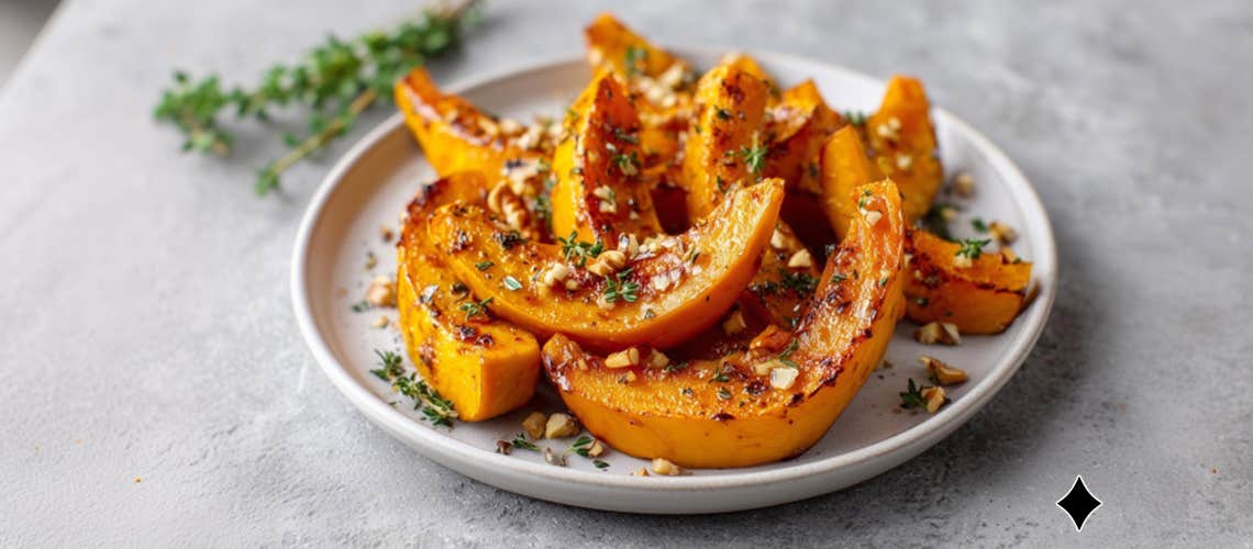 040_Gebackener_Butternut-Kuerbis_mit_Thymian Gebackener Butternut-Kürbis mit Thymian