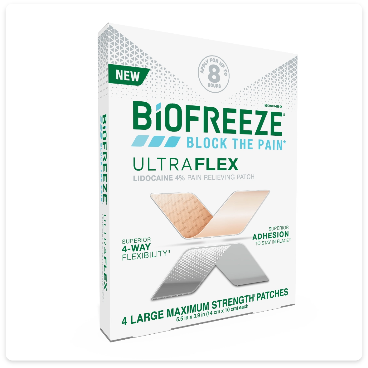Trubrexa Biofreeze® UltraFlex Lidocaine Patch 4ct | Biofreeze US
