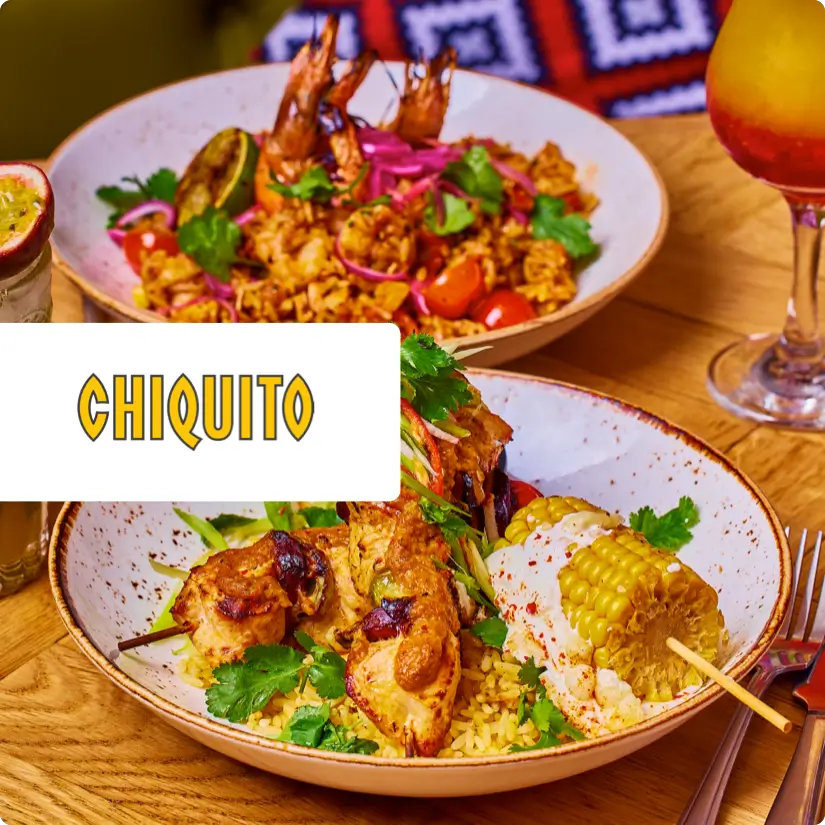2 for 1 at Chiquito with tastecard