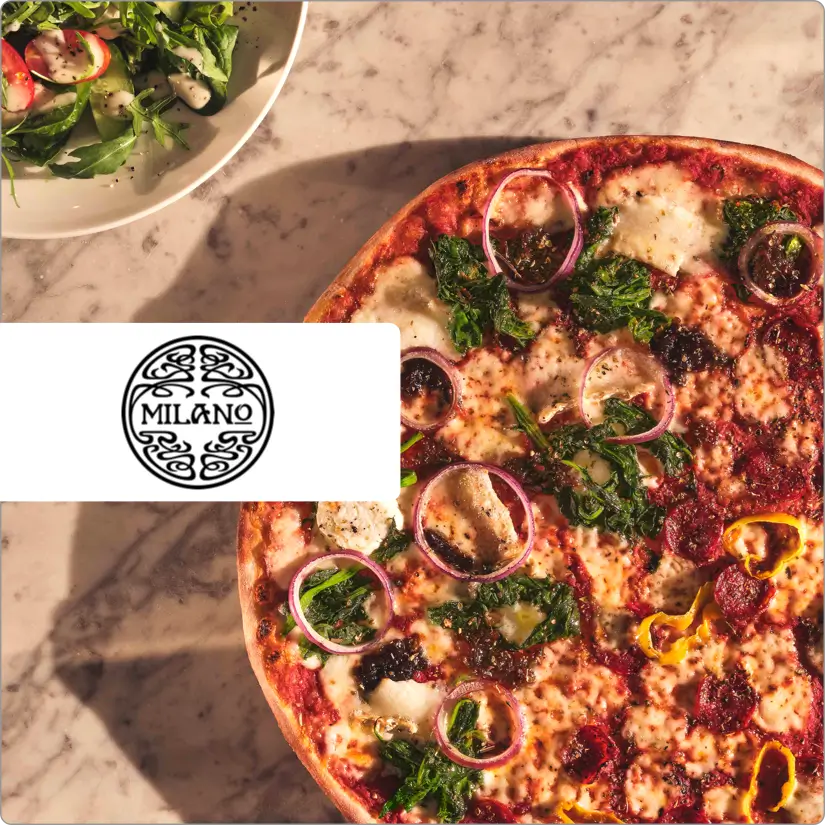 25% off the total bill at Milano