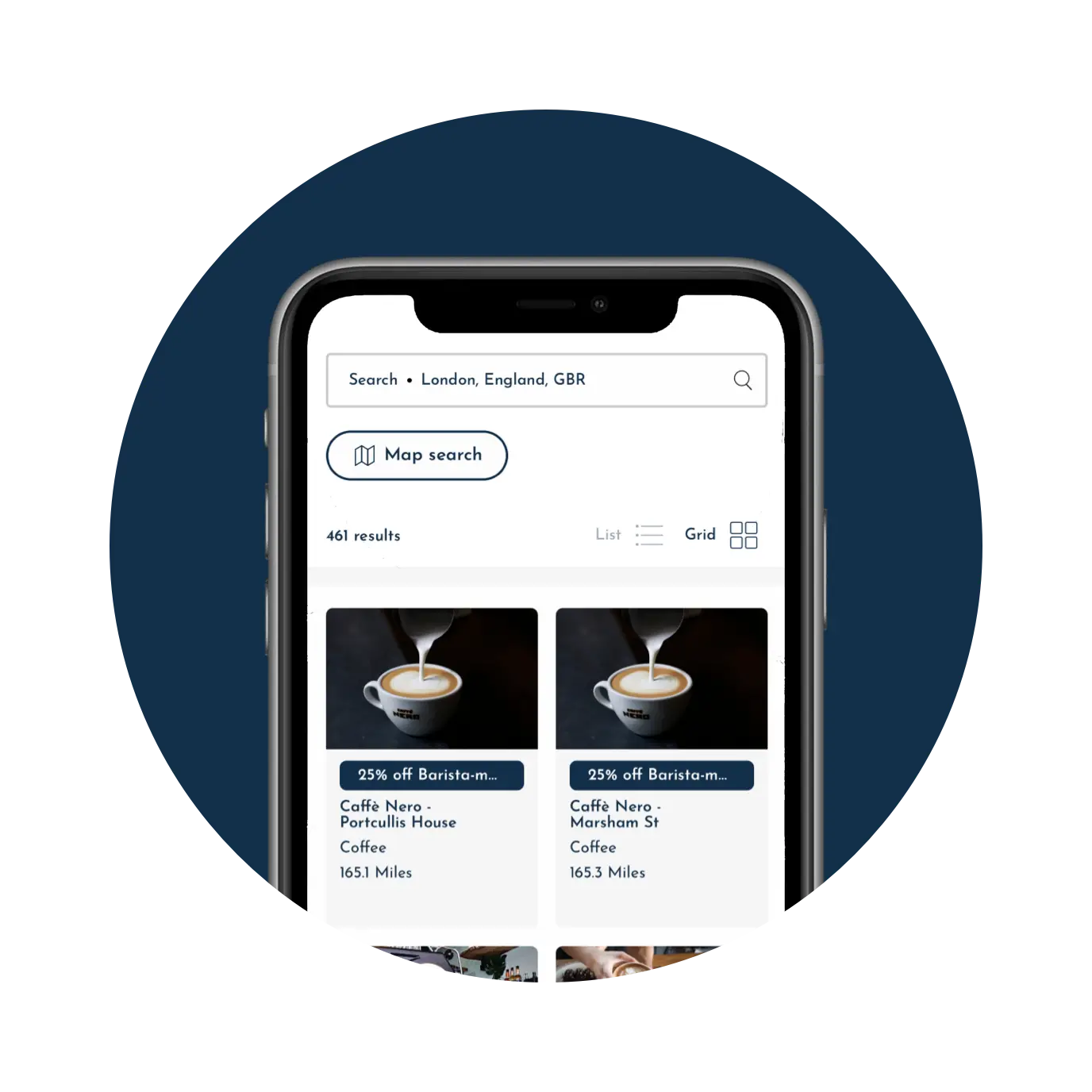 App circle 3 - Step 3: Explore Local Coffee Shops