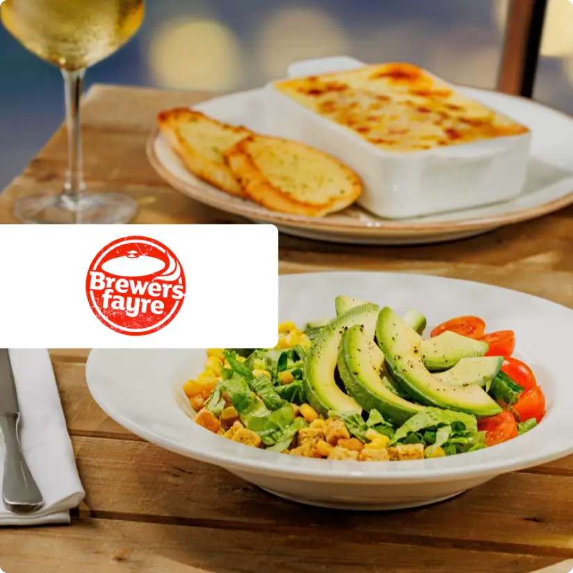 25% off at Brewers Fayre with tastecard