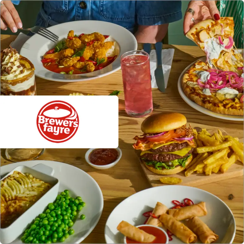 25% off at Brewers Fayre with tastecard