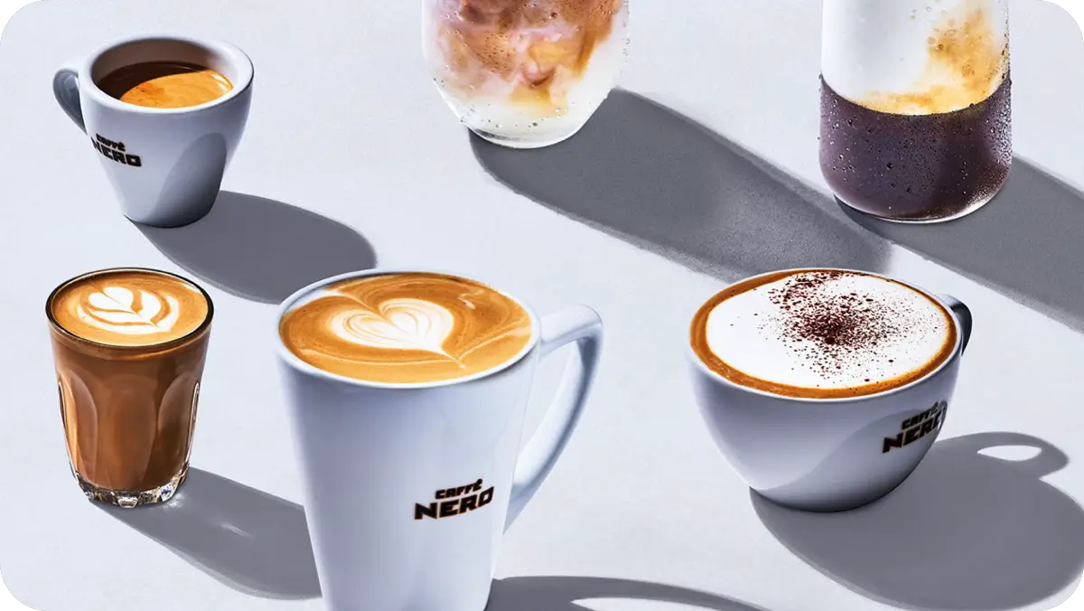 Lattes, cappucinos, espressos, iced lattes and more