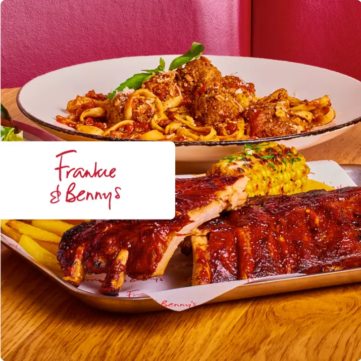 2 for 1 at Frankie & Bennys with tastecard