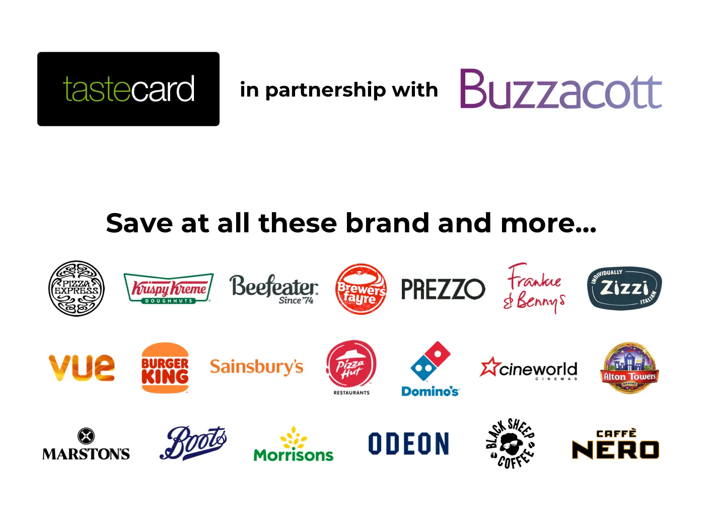 tastecard in partnership with Buzzacott