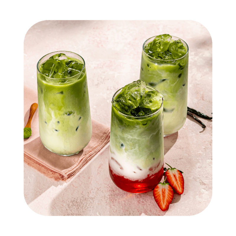 Different hot drinks from Black Sheep Coffee including a chai latte