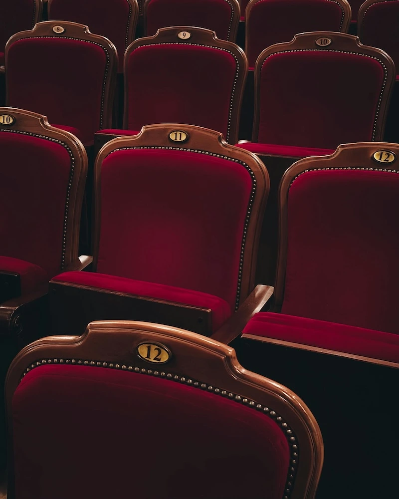 Red velvet theatre seats