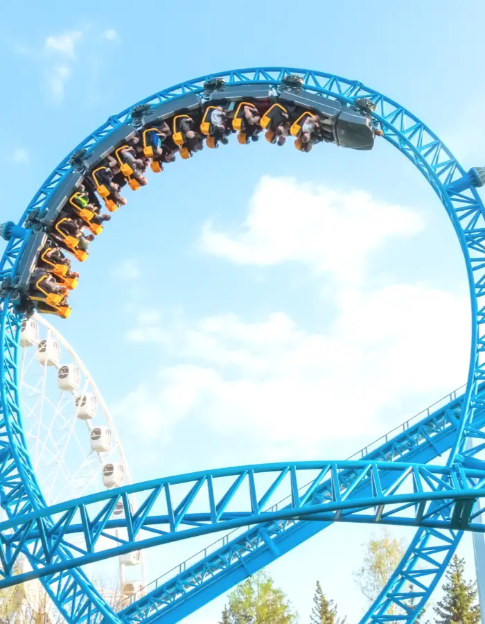 Rollercoaster on a sunny day