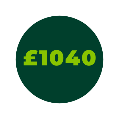 £1,040 text in green circle