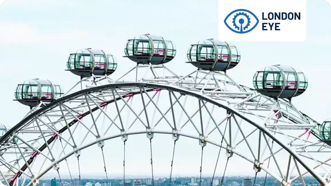 London Eye against blue skies