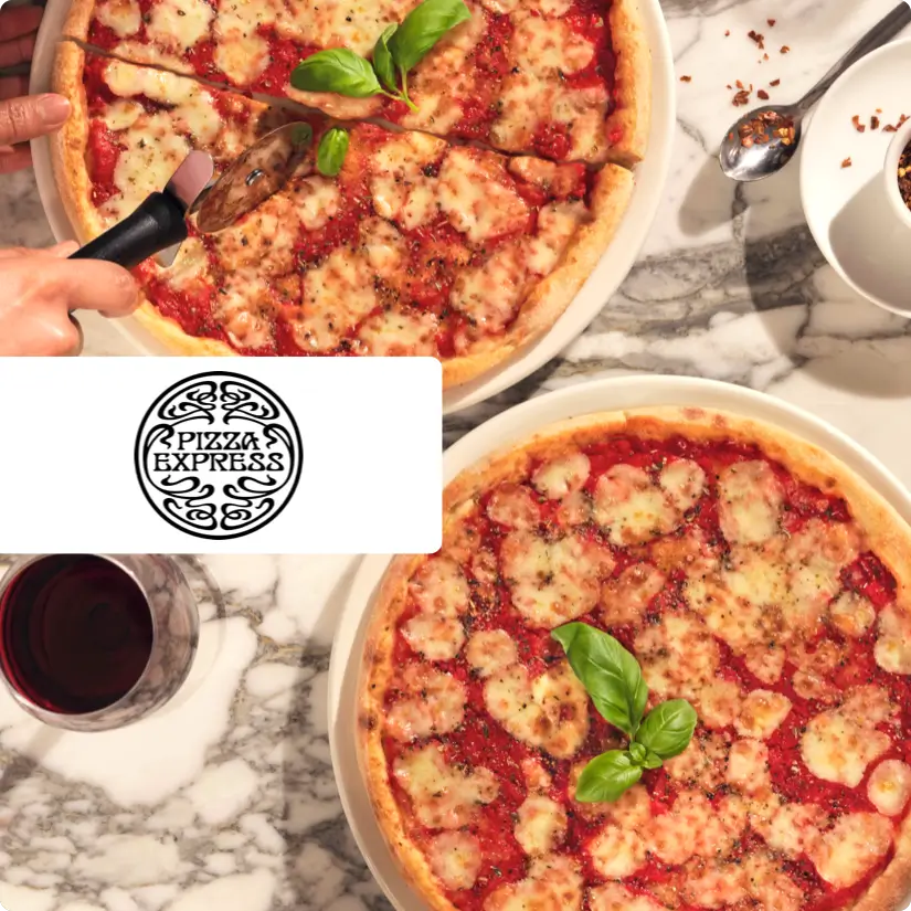 25% off the total bill at PizzaExpress