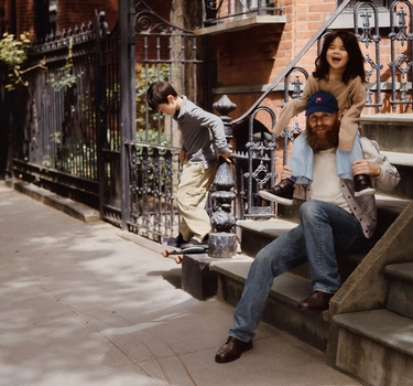 Ecco man med två barn