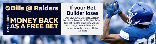 Buffalo Bills @ Las Vegas Raiders (18 Oct, 21:25)