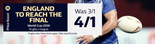 Rugby League - World Cup 2026 - England to reach the final