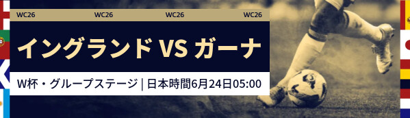 イングランド vs ガーナ