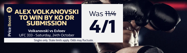 Volkanovski vs Evloev Price Boost