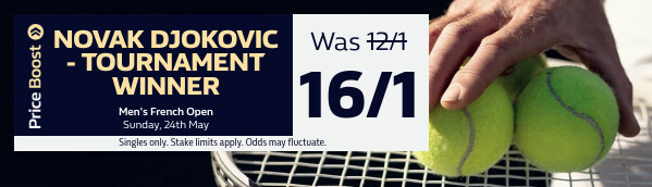 Men's French Open - Novak Djokovic - Tournament Winner