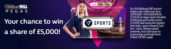 £5k Cash Drop - Vegas Sports Roulette