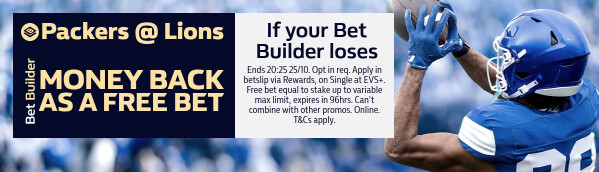 Bet Builder Money Back - Packers @ Lions