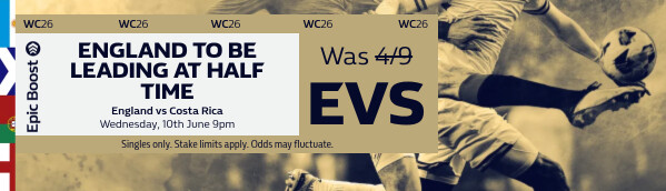 England vs Costa Rica Epic Boost
