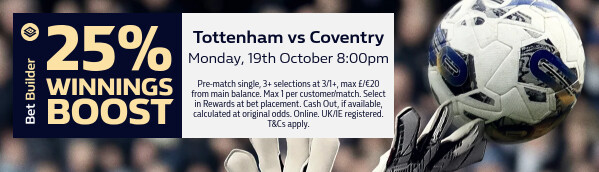 BBWB - Tottenham v Coventry (19/10)