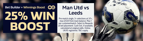 Winnings Boost - Man Utd vs Leeds