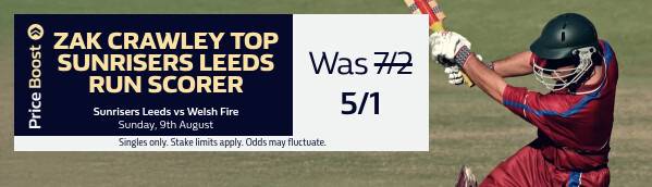 Sunrisers Leeds v Welsh Fire (9 Aug, 14:30)