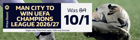 Price Boost - Man City Outright