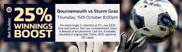 Bournemouth v Sturm Graz (15/10 20:00)