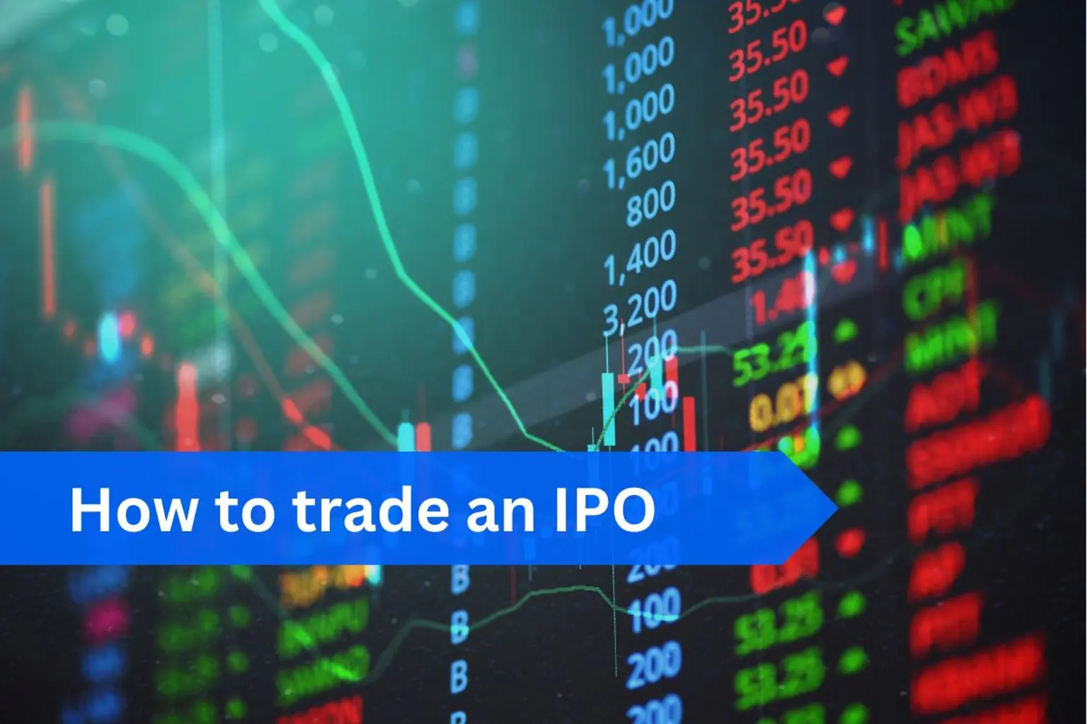 How to trade an IPO text in front of a stock market terminal