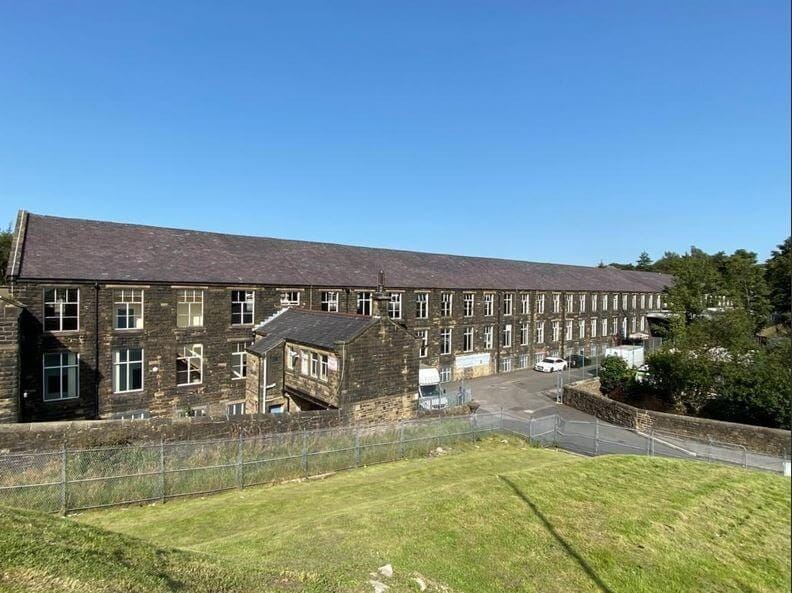 An aerial shot of scholefield mill