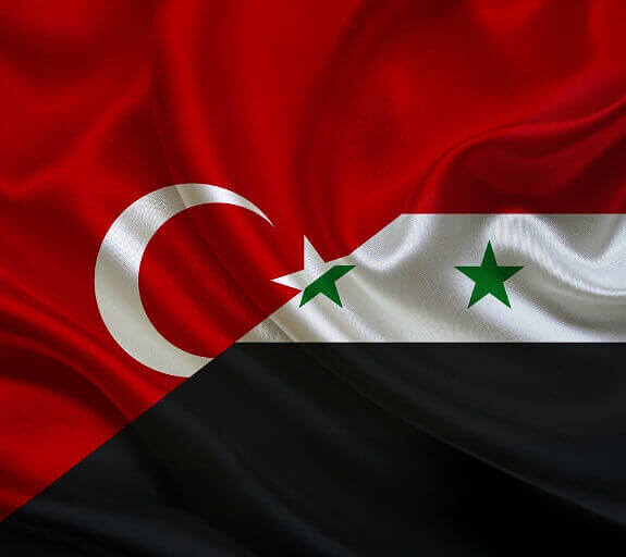 Turkiye and Syria flags