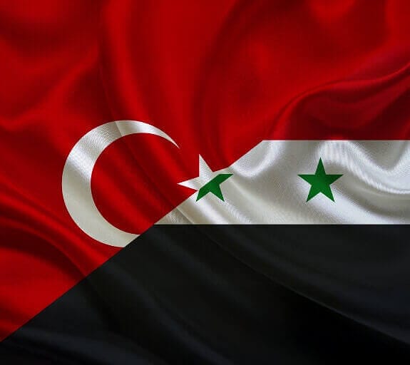 Turkiye and Syria flags