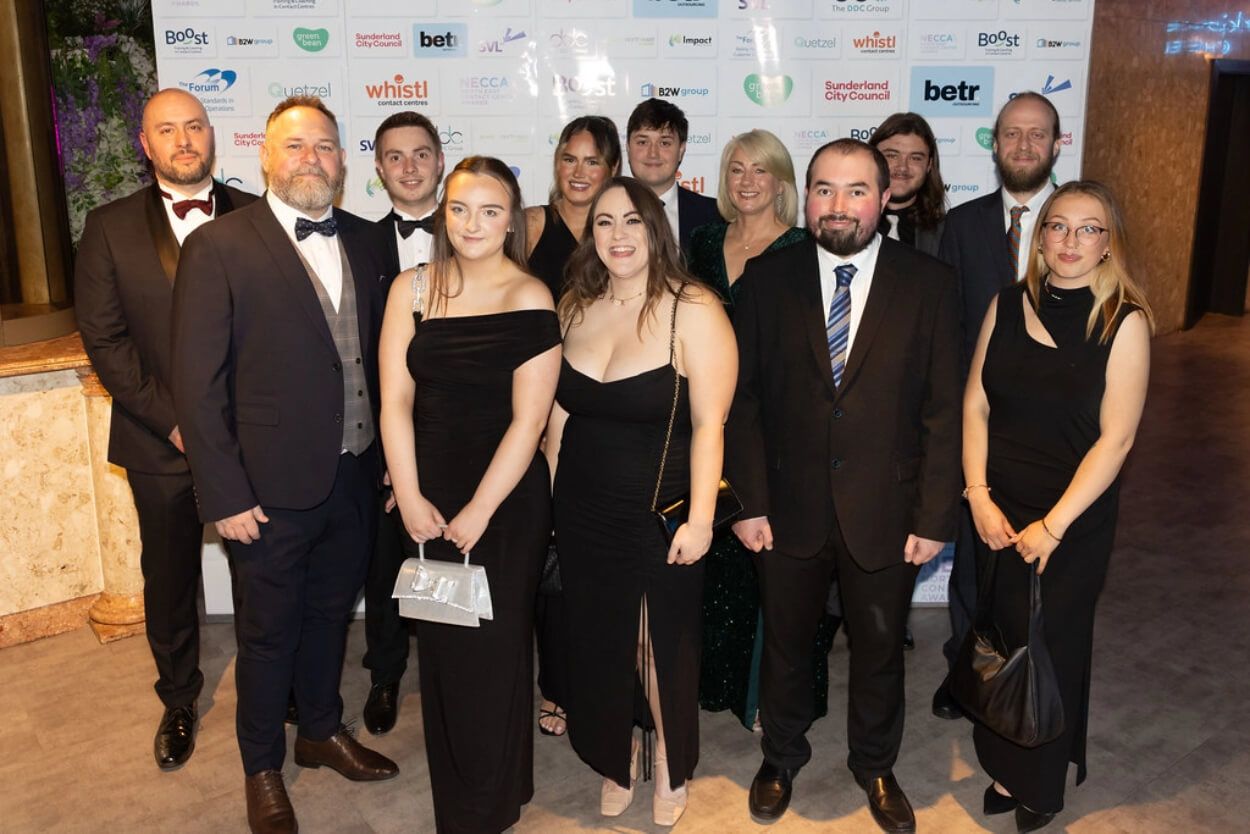A group picture at an awards night