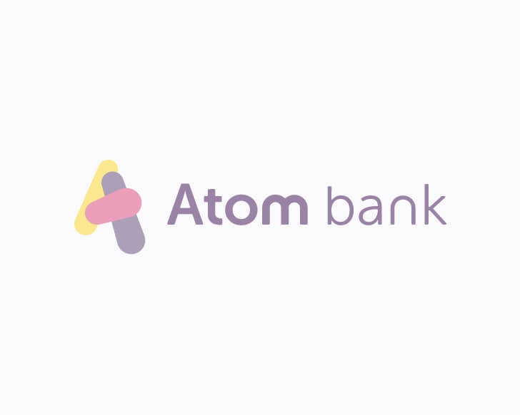 The Atom logo with lower opacity