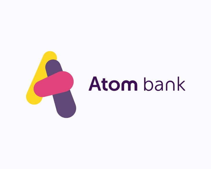 The Atom logo with the icon resized