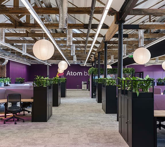 Atom Bank office floor
