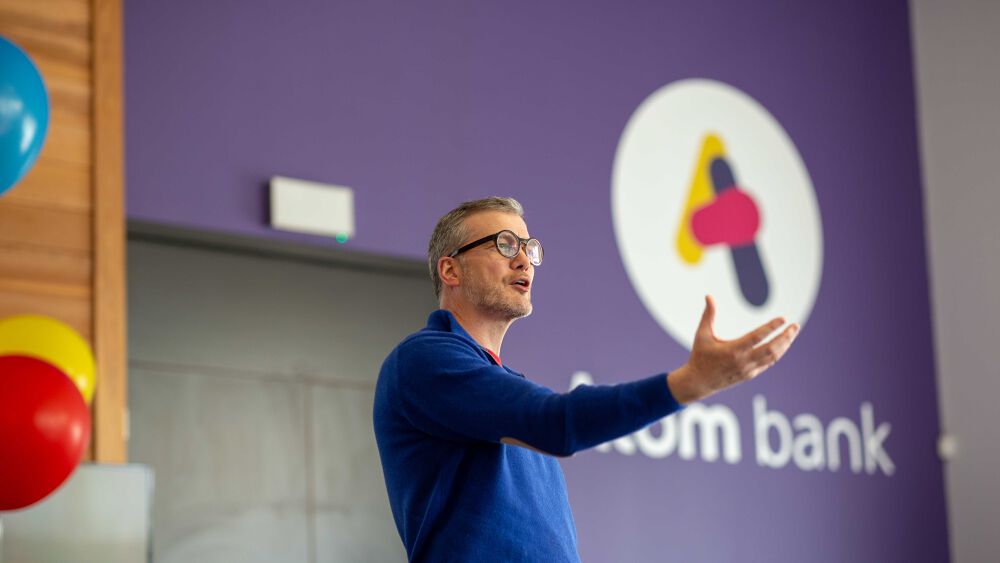 Mark Mullen, CEO, giving a speech