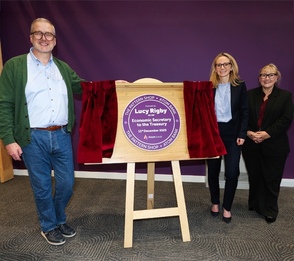 Lucy Rigby opening Atom's Headquarters