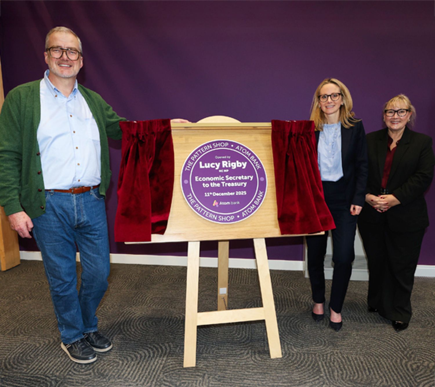 Lucy Rigby opening Atom's Headquarters