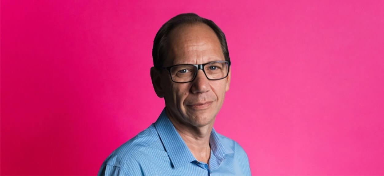 Profile of Lee Rochford, Atom Chair, against a pink background