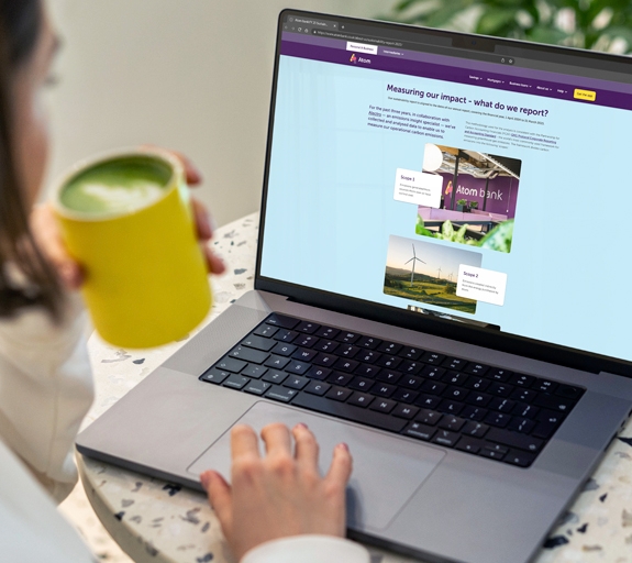 Sustainability Report on laptop