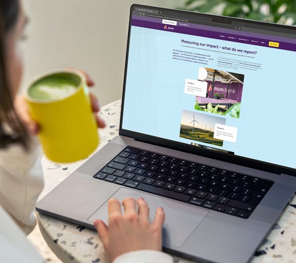 Sustainability Report on laptop