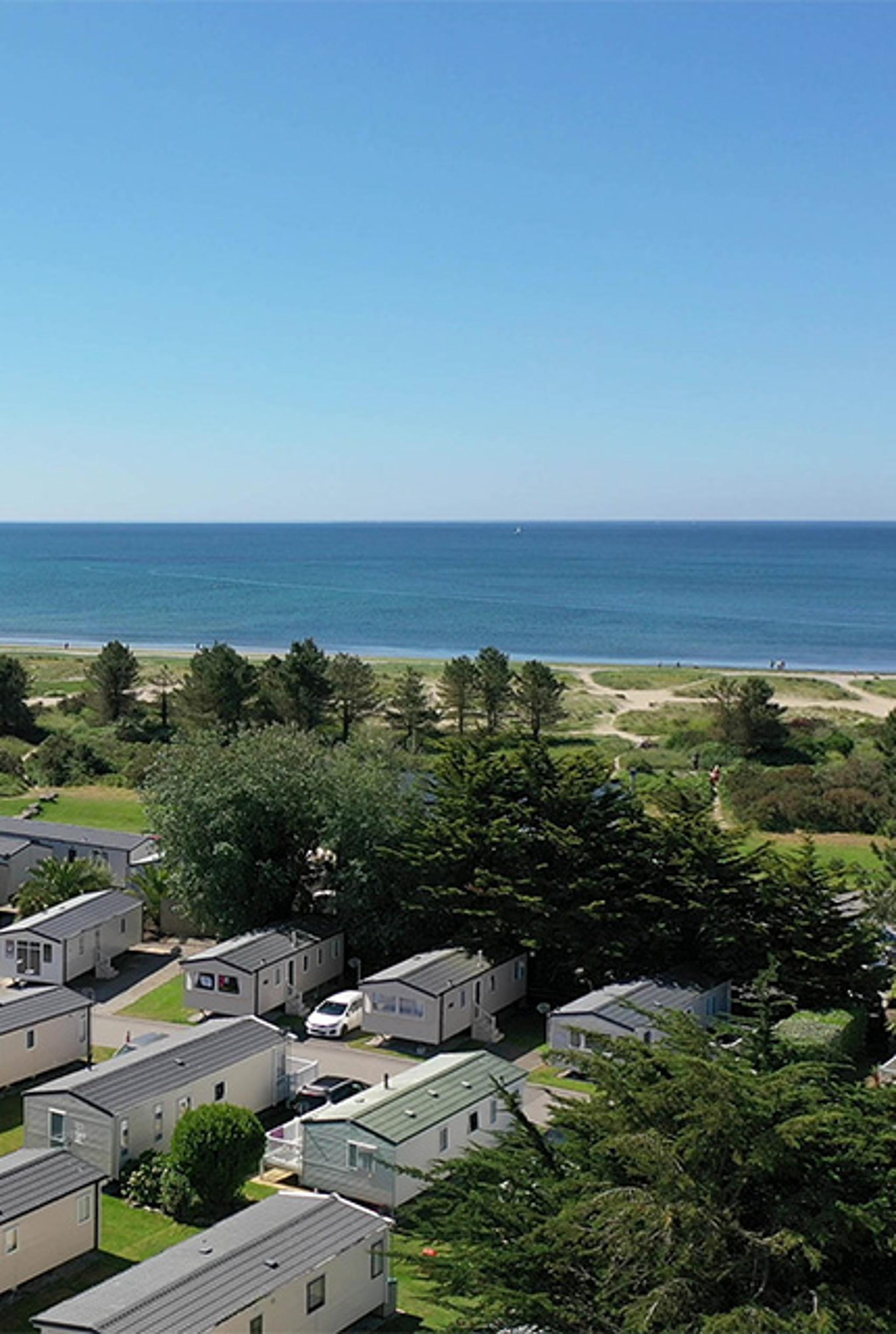 Park view over beach