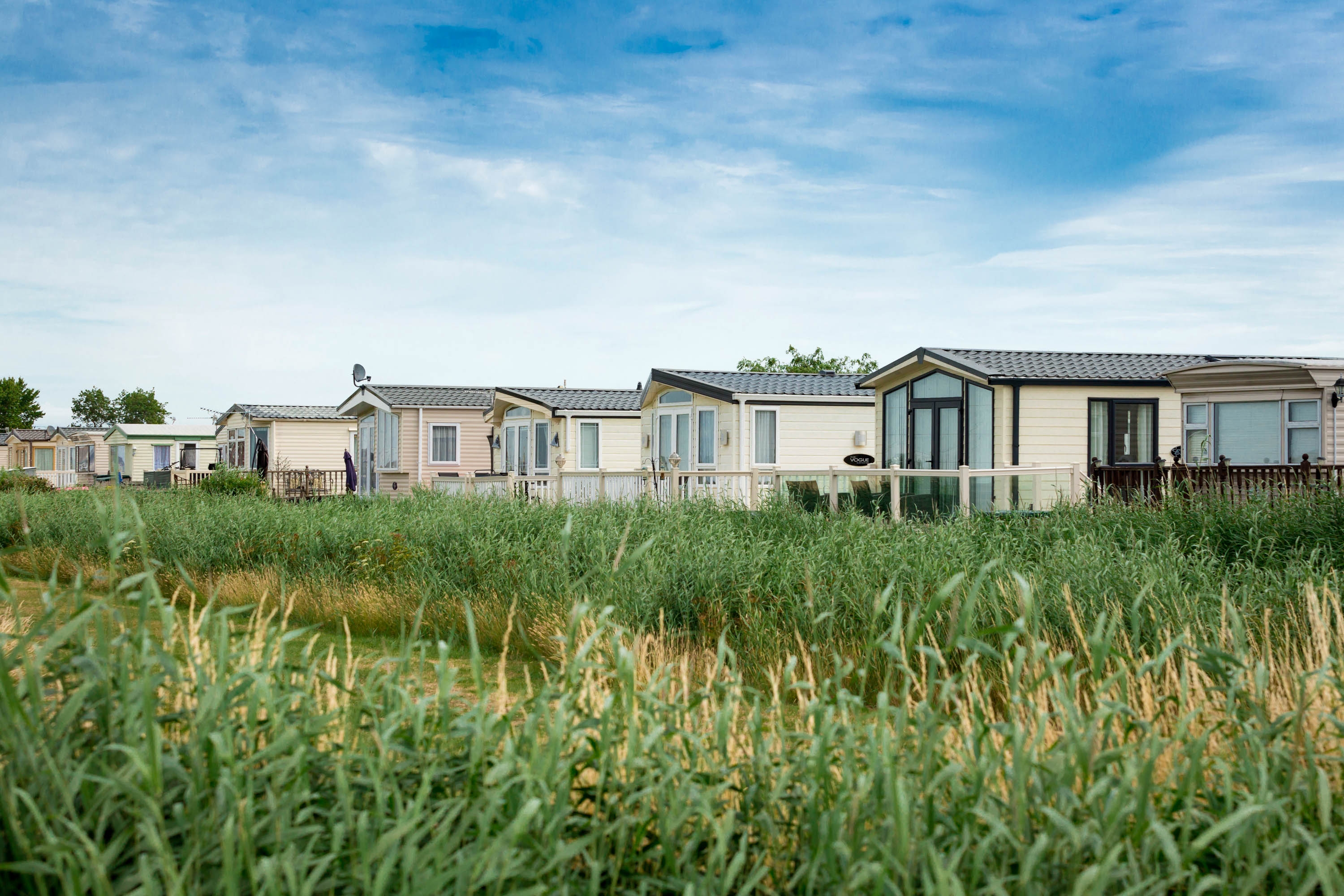 Holiday homes in a row