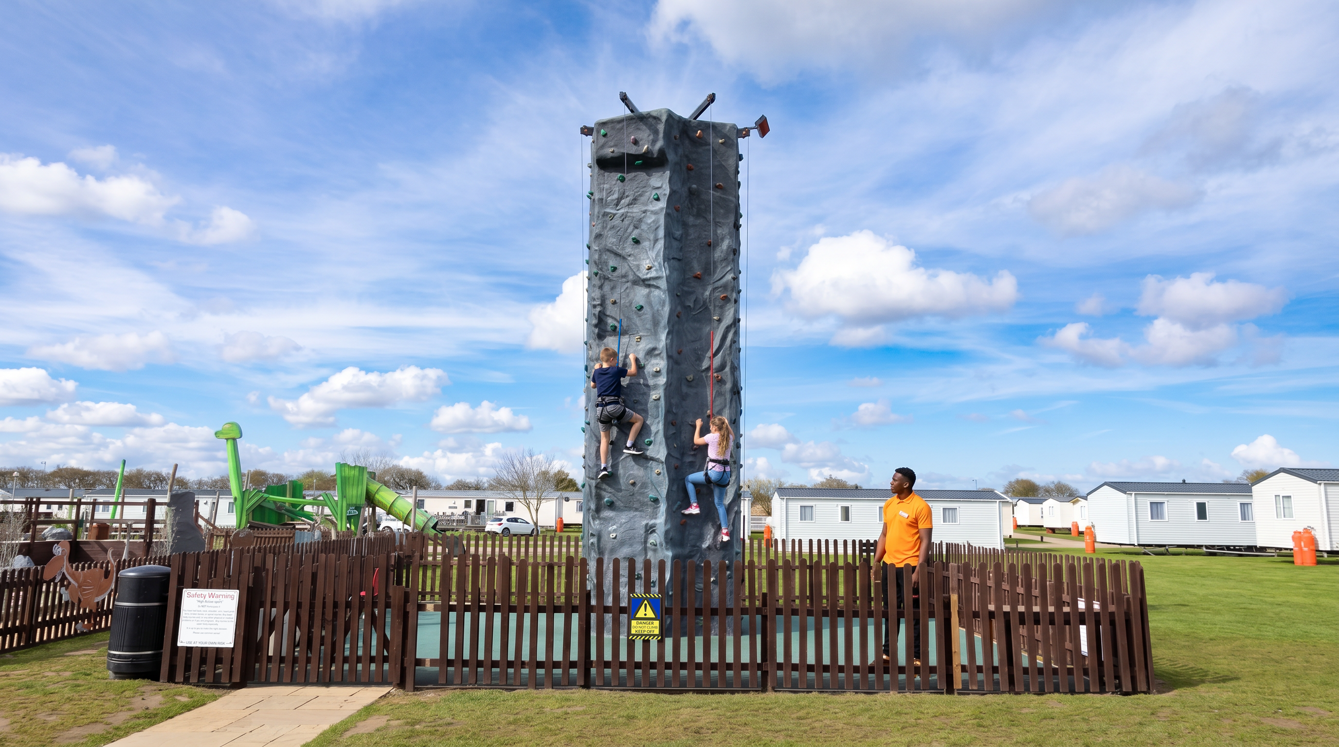 Outdoor climbing wall