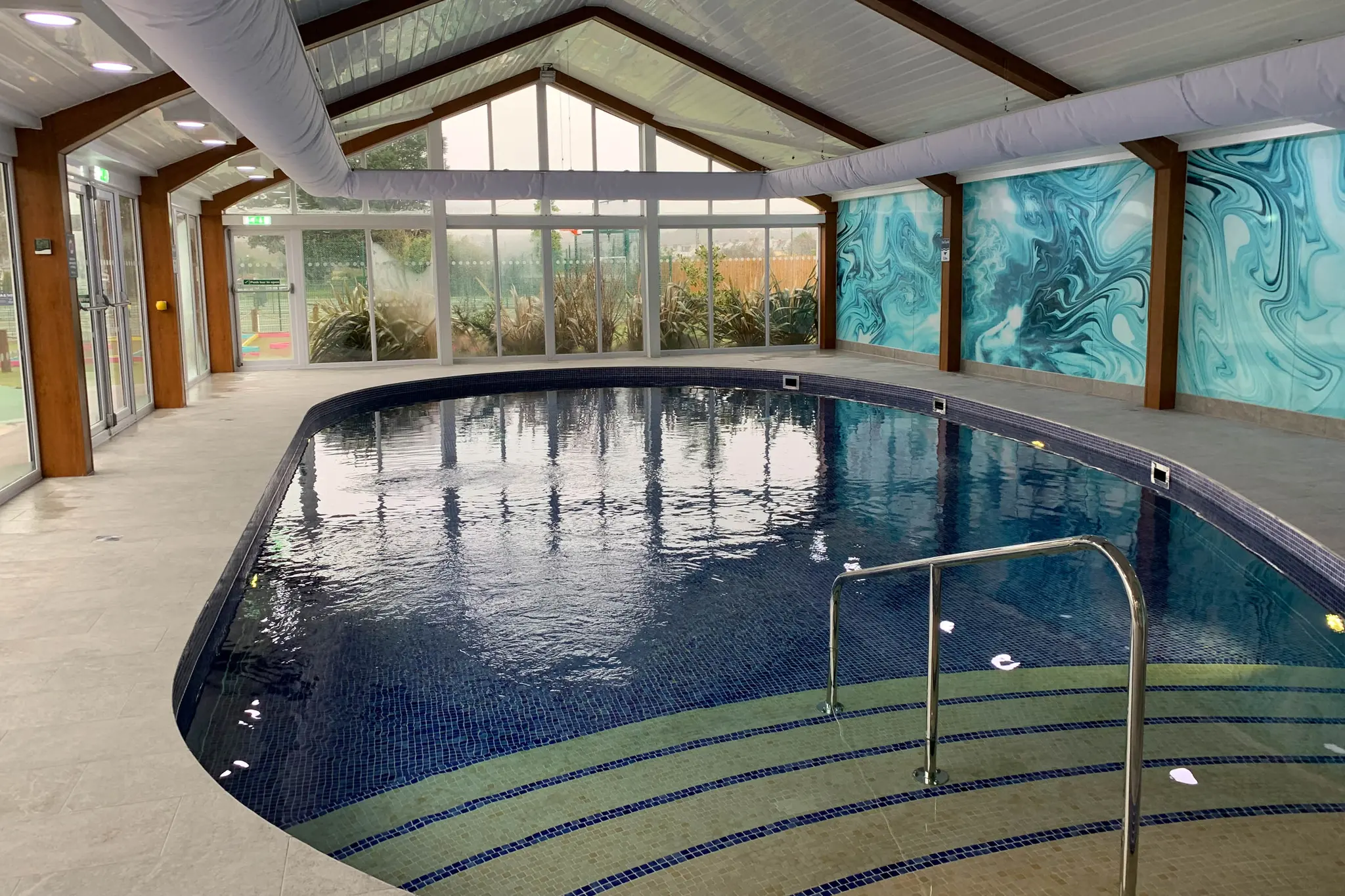 Indoor pool at Par Sands in Cornwall, refurbished for 2025.