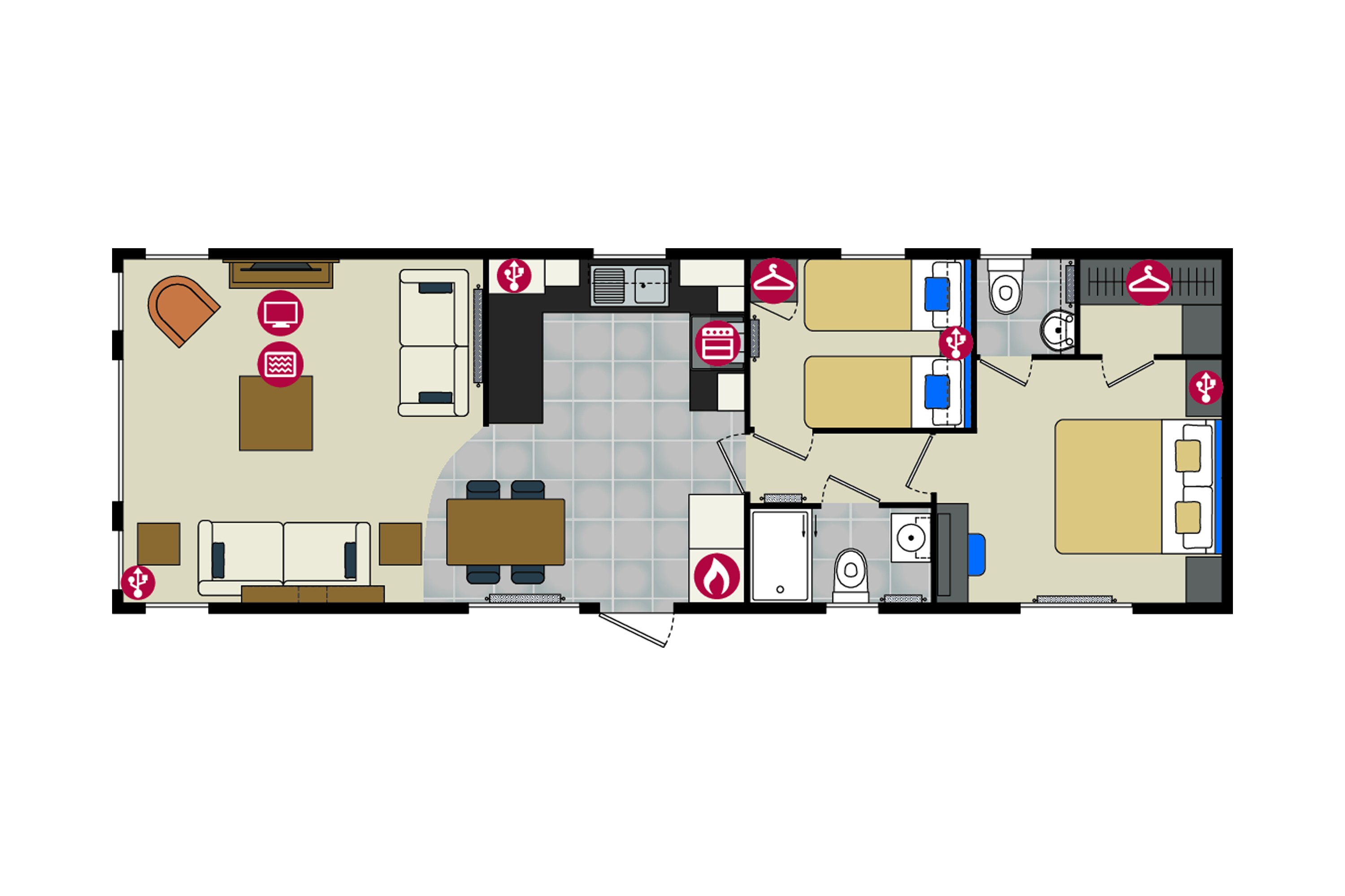 Pemberton Avon 2025 (Static Caravan) Accommodation in Lowestoft