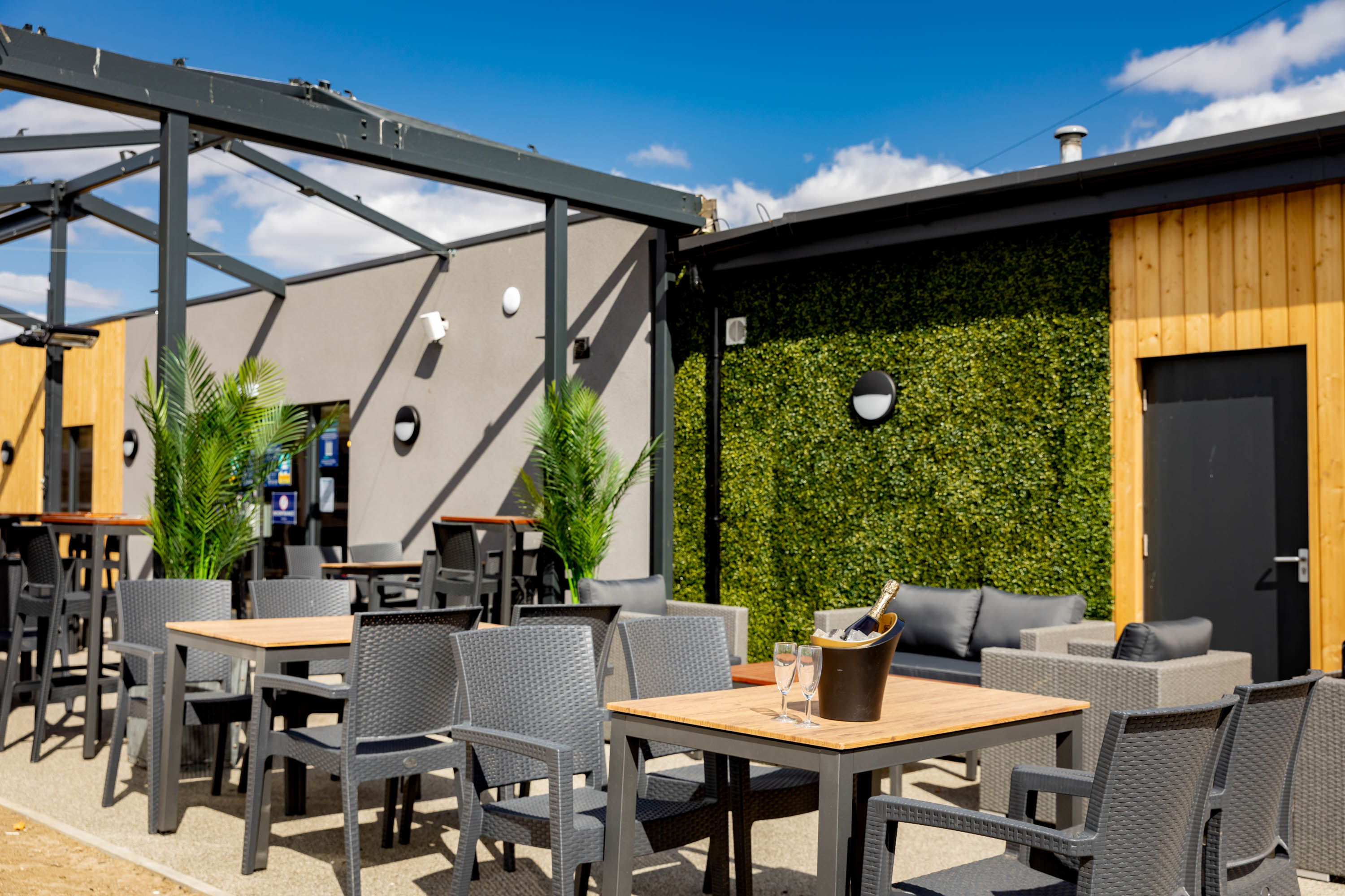 Felixstowe Beach outdoor seating area